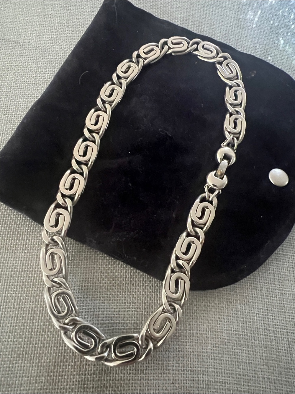 Sterling Silver Sculpted Snail Link Chain Necklace